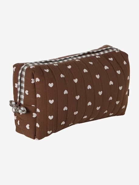 Mama Cotton Gauze Toiletry Bag hazel+printed beige+white 