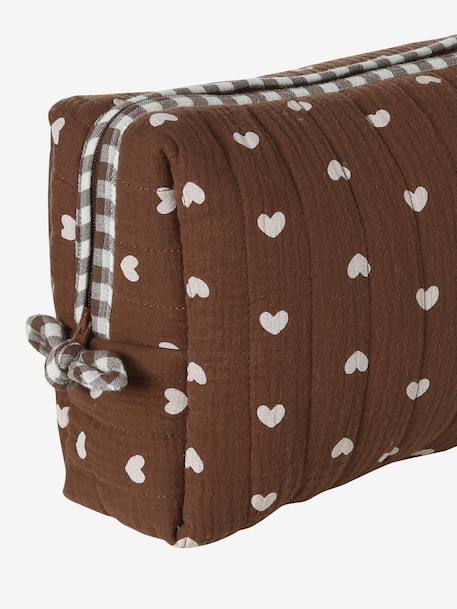 Mama Cotton Gauze Toiletry Bag hazel+printed beige+white 