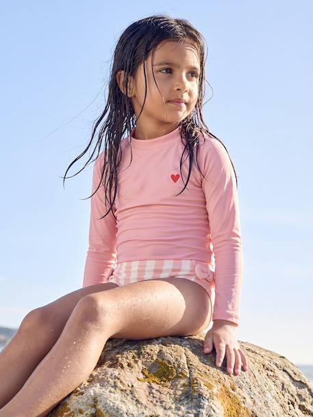 UV-resistant two-piece swimsuit rose 