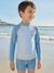 Long-sleeved set with UV protective shorts azure 