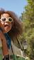 Flower sunglasses for kids beige+rose 