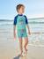 UV-Protection T-Shirt & Shorts Swim Set for Boys petrol blue 