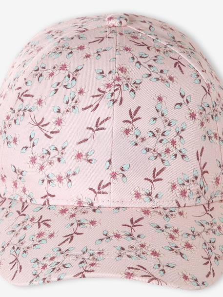 Girls' adjustable cotton cap pale pink 