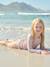Two-Piece UV Protection Swimsuit for Girls pale pink 