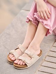 Leather buckle sandals