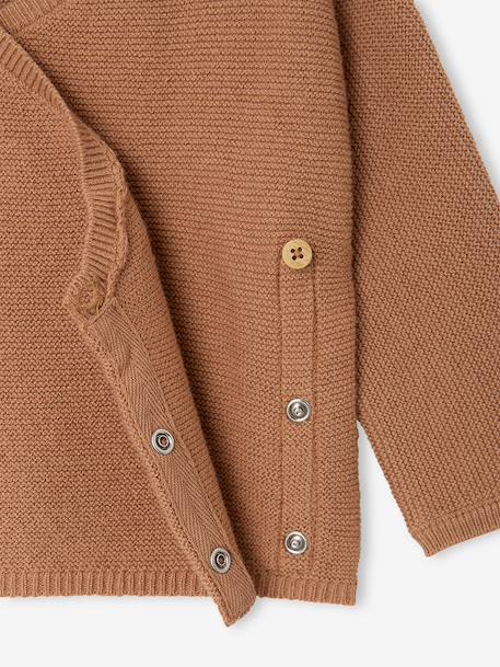 Wrap-Over Cardigan in Wool & Cotton for Babies cappuccino+marl beige+pale pink+sage green+white 