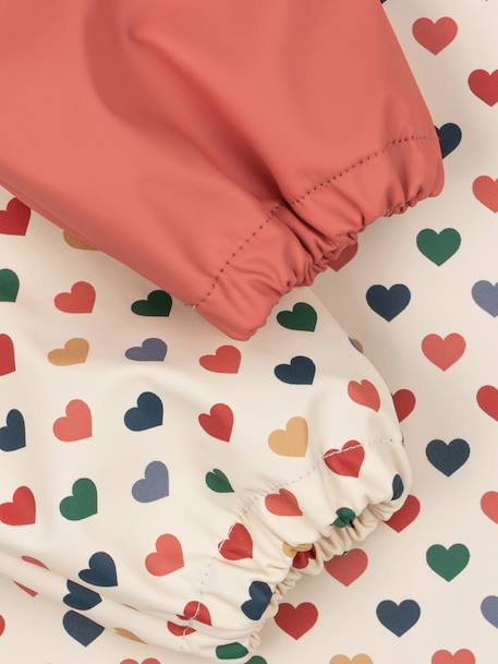 Pack of 2 sleeved bibs rose 