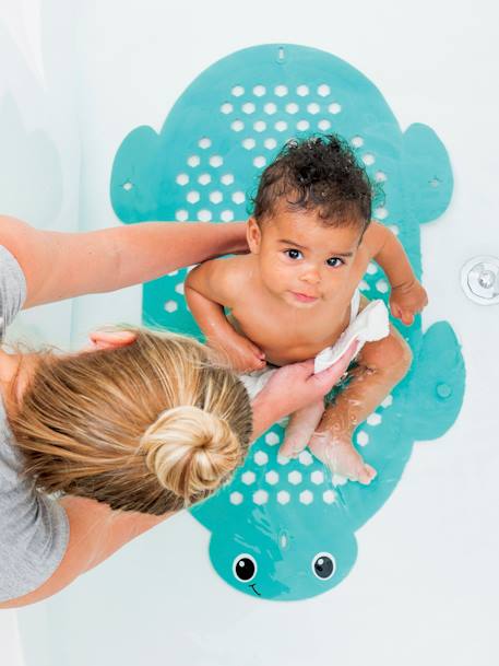 2-in-1 Bath Mat & Storage Basket, INFANTINO Blue 