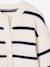 Long-sleeved knitted cardigan for girls ecru+lavender+sage green 