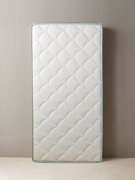 Baby mattress with untreated ticking white 