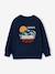 Crewneck sweatshirt for boys navy blue+tomato red 