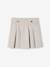 Pleated Piqué Knit Skirt for Girls marl grey+navy blue 