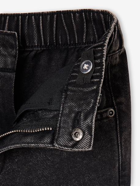 Loose-fit jeans for boys black+double stone 
