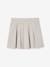 Pleated Piqué Knit Skirt for Girls marl grey+navy blue 