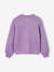 Long-sleeved knitted cardigan for girls ecru+lavender+sage green 