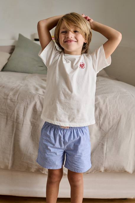 Boys' pyjama shorts ecru 