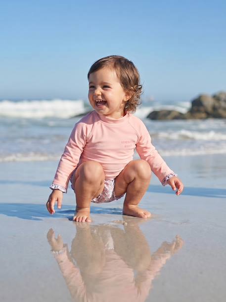 UV-resistant 2-piece swimsuit pale pink 
