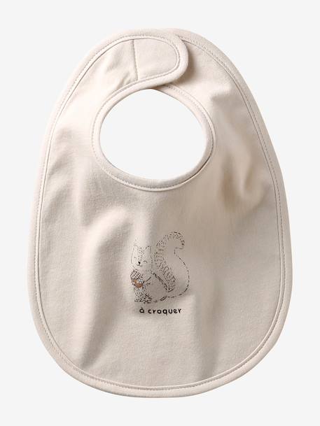 Vertbaudet Pack of 7 Newborn Bibs aqua green+Light Green/Print+pale pink+printed beige+twine+White 