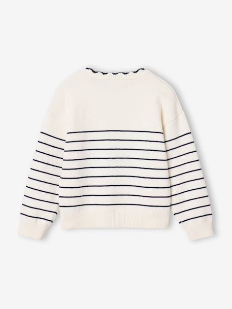 Long-sleeved jumper for girls navy blue+raspberry pink+rose 