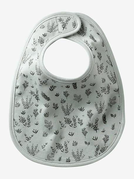 Vertbaudet Pack of 7 Newborn Bibs aqua green+Light Green/Print+pale pink+printed beige+twine+White 