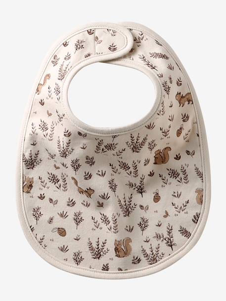 Vertbaudet Pack of 7 Newborn Bibs aqua green+Light Green/Print+pale pink+printed beige+twine+White 