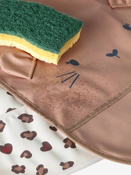 Pack of 2 round XL bibs hazel+mustard 