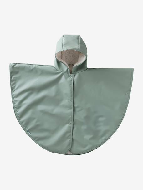 Car seat poncho for baby caramel+sage green 