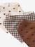 3 Bandana-Style Bibs in Cotton Gauze Brown+ecru+grey blue+Light Green+pale pink+printed beige+sage green+set beige+twine+White/Print 