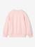 Sweatshirt with round neck for girls mauve+pale pink 