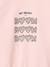 Sweatshirt with round neck for girls mauve+pale pink 