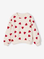 Girls-Cardigans, Jumpers & Sweatshirts-Round-neck sweatshirt for girls