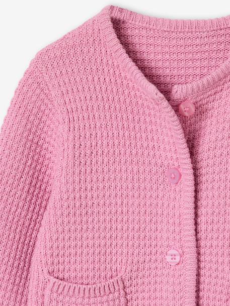 Buttoned cardigan for girls lilac 