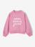 Sweatshirt with front motif for girls mauve 