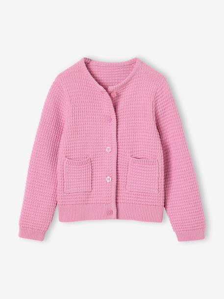 Buttoned cardigan for girls lilac 
