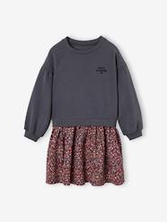 Girls-Dual Fabric Dress for Girls