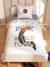 Duvet Cover & Pillowcase Set with Recycled Cotton, BASKETBALL ecru 