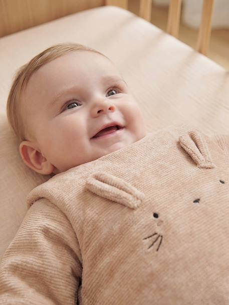 Baby sleeping bag in corduroy beige 