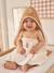 Customisable bath cape and mitt in cotton hazel 