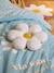 BouclÃ© flower decorative cushion for children ecru 