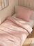 Plain duvet cover set and pillowcase old rose+sage green 