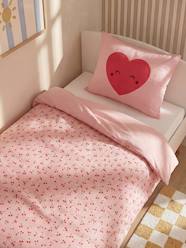 Bedding & Decor-Zipped Bedding Set with Recycled Cotton, CHERRY