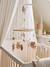 Musical mobile in fabric and velvet beige 