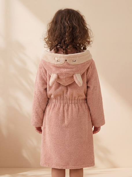 Customisable deer dressing gown for children terracotta 