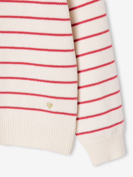 Long-sleeved jumper for girls navy blue+raspberry pink+rose 