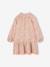 Short dress for girls ecru+khaki 