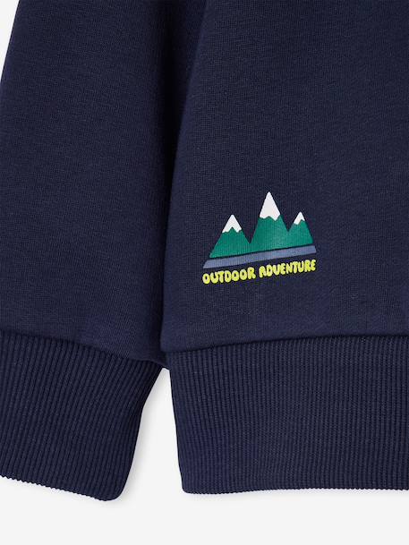 Hooded sweatshirt for boys marl red+navy blue 