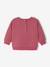 Baby sweatshirt with printed message raspberry pink+vanilla 