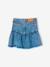Frilled denim skirt for girls denim blue 