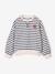 Long-sleeved sweatshirt for girls ecru+red 
