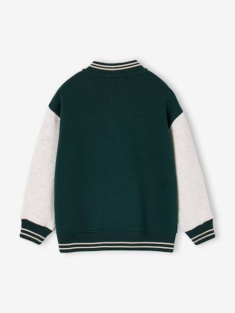 Teddy sweatshirt for boys fir green+navy blue 